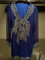 Kobalt Blauwe• Ibiza •Kaftan •Jurk met pailletten -S / M, Ophalen of Verzenden, Maat 36 (S), Blauw