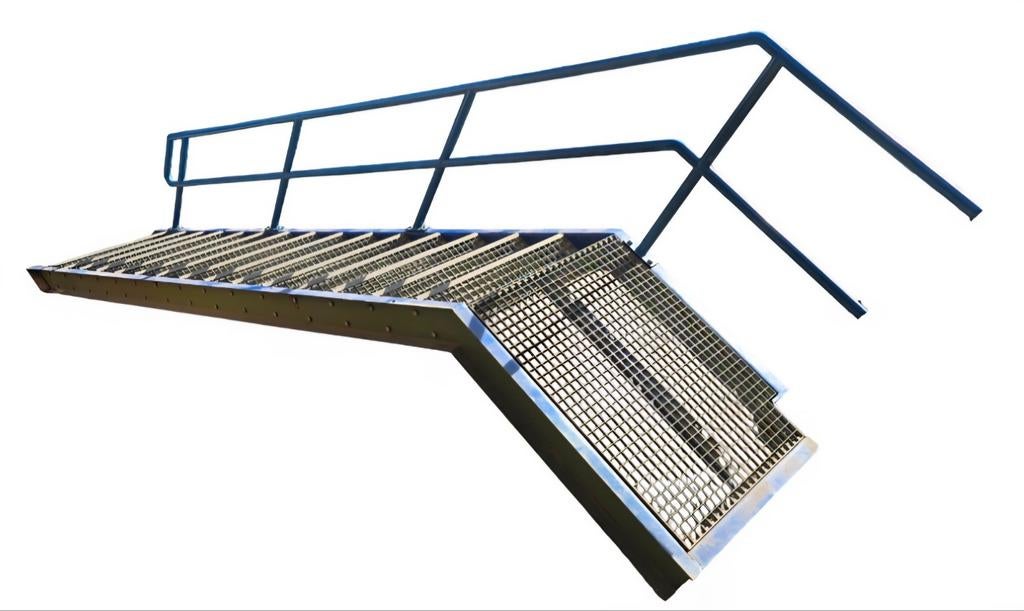 Stalen trap bordestrap gelakt ca 2.95m / 295cm plateau boven, Ophalen, Gebruikt, Trap, 2 tot 4 meter