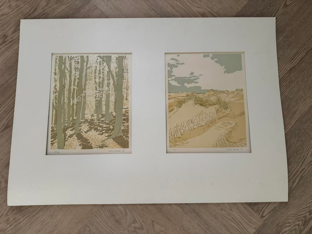 Set van 2x zeefdruk 17/30 Itilla Jeuken (‘86), Ophalen