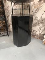 Boomstam versteende bijzettafels zwart glans,zilverkleurig, Minder dan 55 cm, Rond, Nieuw, Ophalen