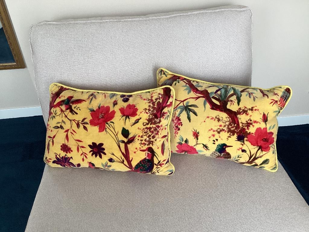 Sierkussens, Huis en Inrichting, Woonaccessoires | Kussens, Zo goed als nieuw, Rechthoekig, Verzenden