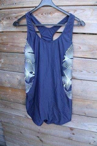 Badpak blauw/ wit mt 42 pijpjes Vaste prijs, Kleding | Dames, Verzenden, Zo goed als nieuw, Blauw, Badpak