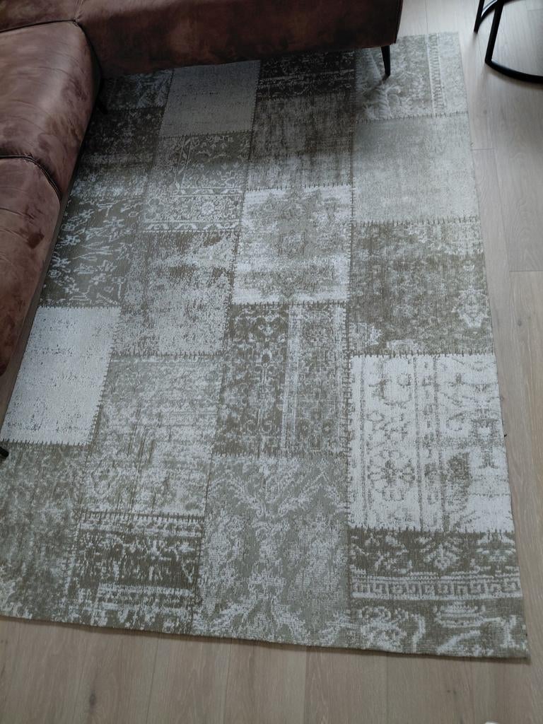Patchwork vloerkleed oud groen 160x240cm, Huis en Inrichting, Gebruikt, 150 tot 200 cm, 200 cm of meer, Ophalen of Verzenden