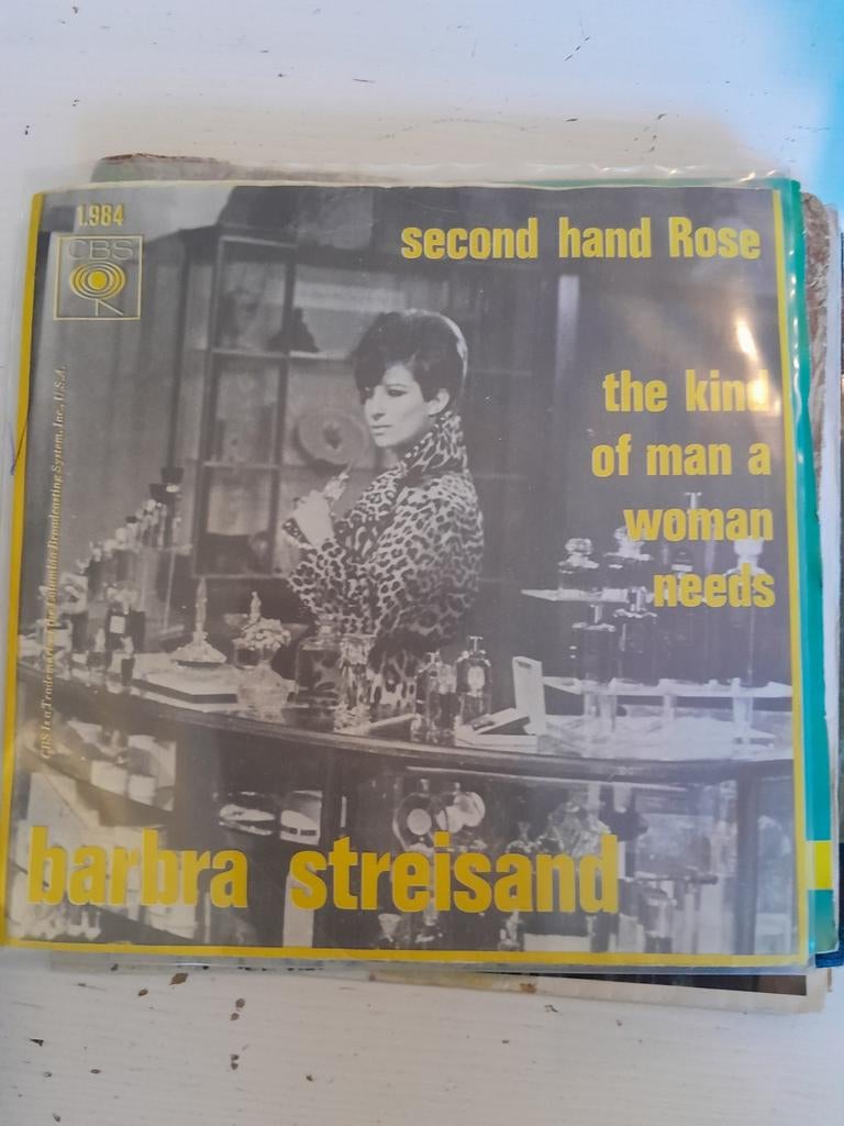 Barbra streisand 7inch second hand rose, Cd's en Dvd's, Ophalen of Verzenden, Zo goed als nieuw, Pop