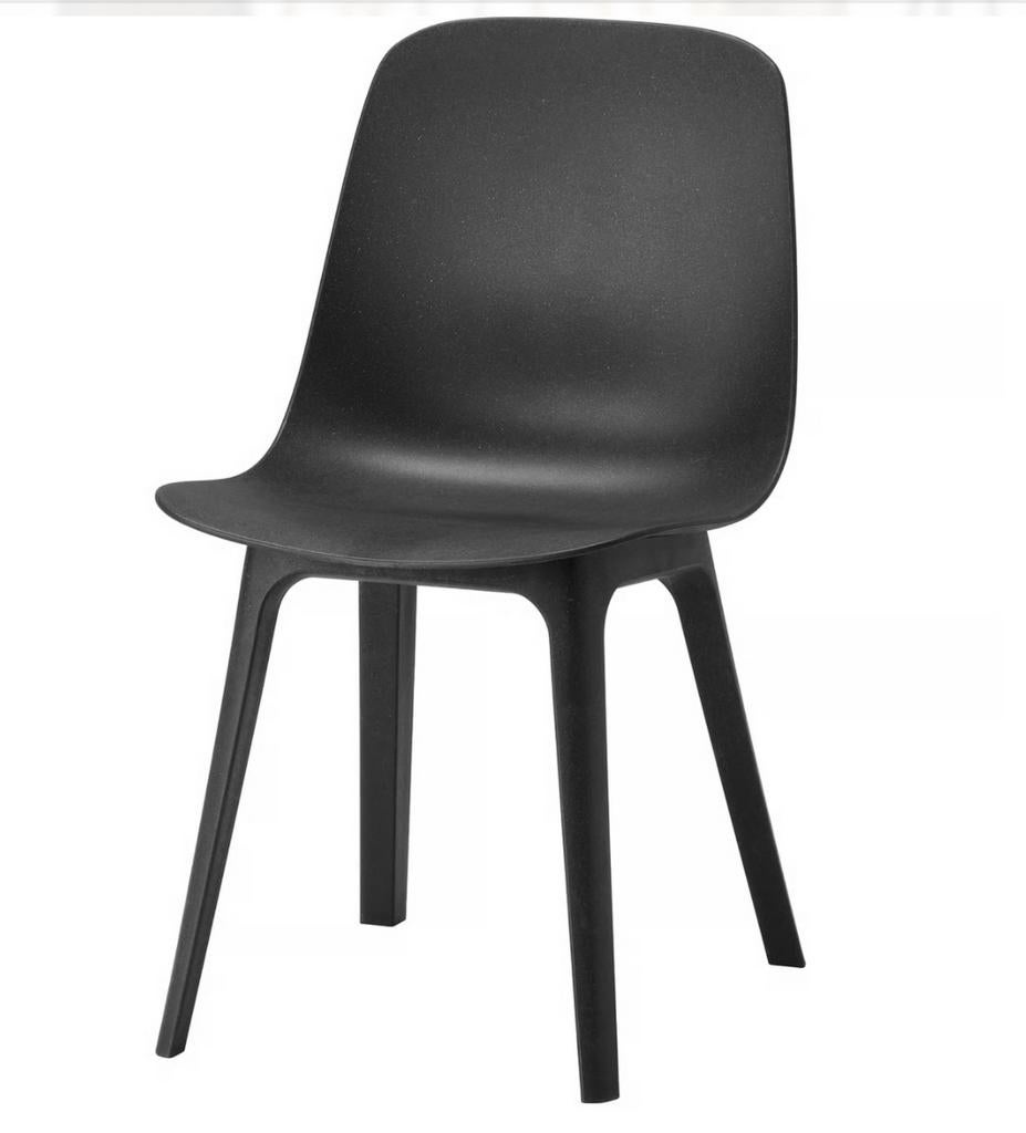 Ikea Odger stoel antraciet Zwart stoelen - 2 stuks - ZGAN!, Huis en Inrichting, Ophalen, Kunststof, Twee, Zwart