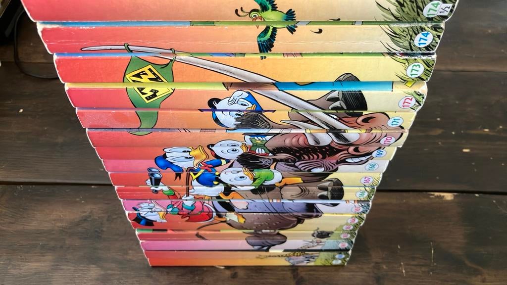 Donald Duck pockets complete rugtekening serie 159-174h, Complete serie of reeks, Ophalen of Verzenden, Zo goed als nieuw