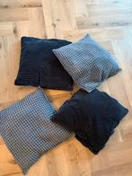 Blauwe Sierkussens - Set van 4 Stuks, Huis en Inrichting, Ophalen, Gebruikt, Blauw, Vierkant