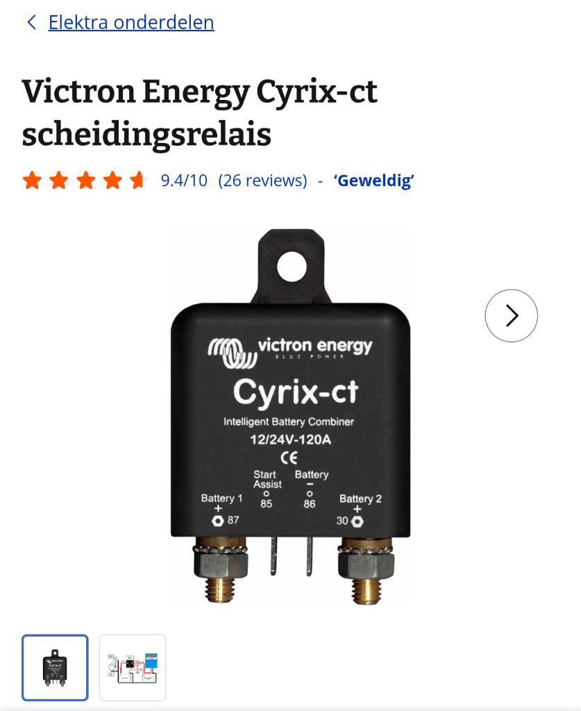 Camper accu combiner Cyrix CT  New, Ophalen of Verzenden, Nieuw