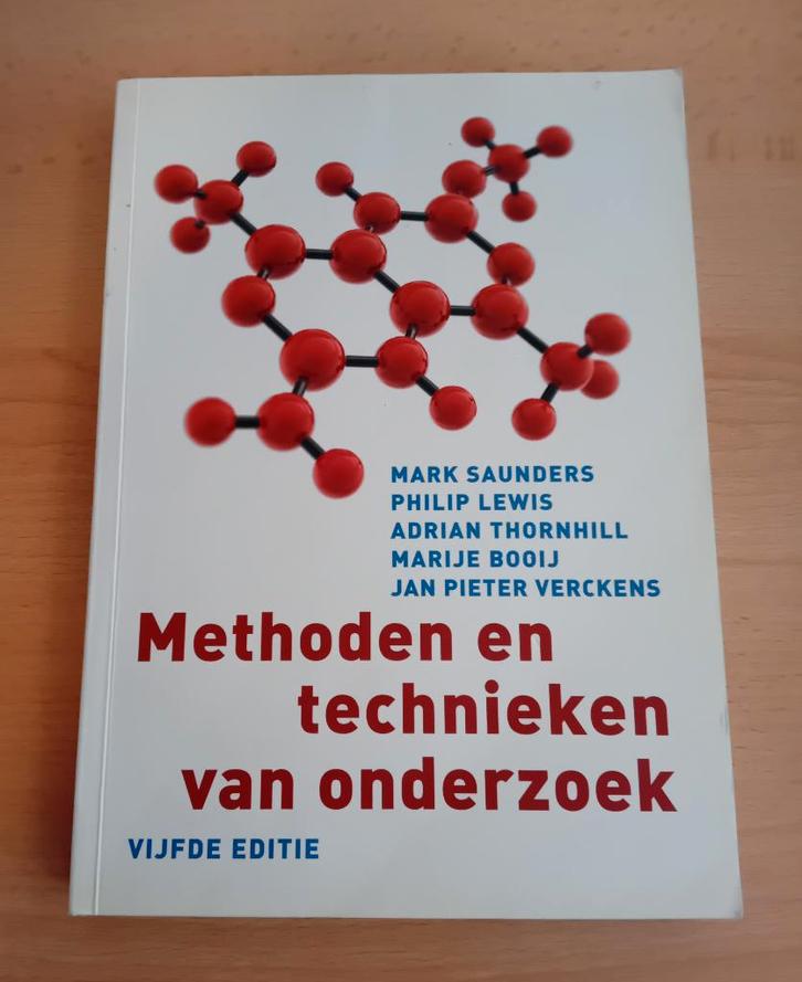 Saunders e.a. Methoden en technieken van onderzoek. 5e druk, Boeken, Studieboeken en Cursussen, Zo goed als nieuw, HBO, Gamma