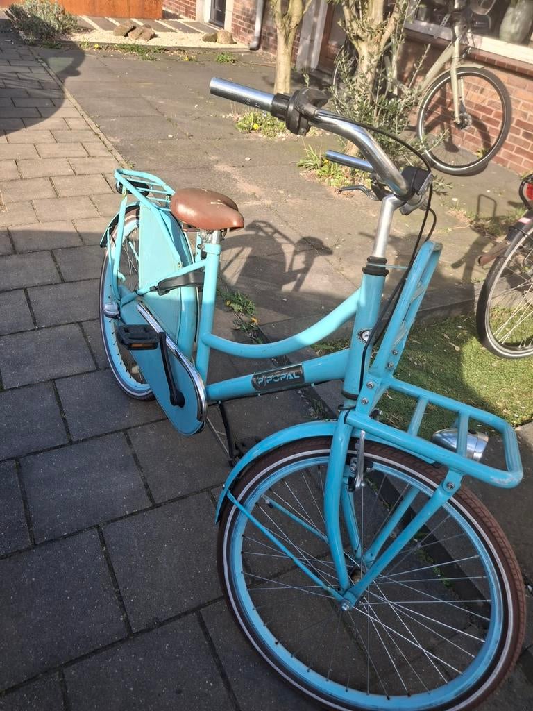 Popal fiets met versnellingen en terugtraprem, Fietsen en Brommers, Fietsen | Dames | Damesfietsen, Terugtraprem, Gebruikt, Versnellingen