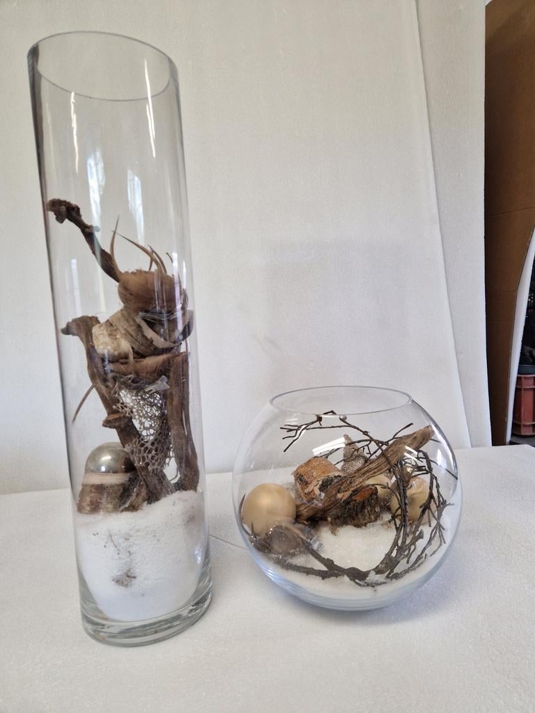 2 vazen van glas, Ophalen, Gebruikt