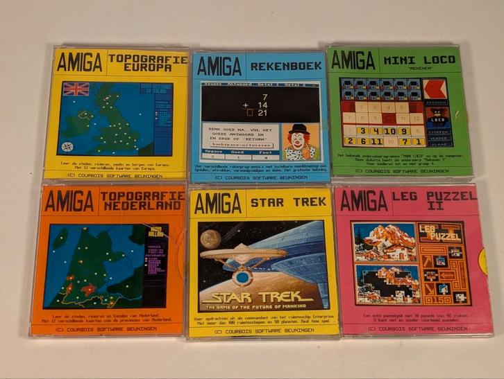 Amiga software CD lot – Courbois – Star Trek / Topografie, Computers en Software, Vintage Computers, Ophalen of Verzenden