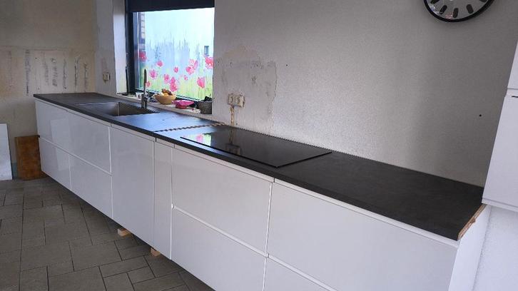 aanrechtblad met spoelbak en inductie, Huis en Inrichting, Keuken | Keukenelementen, Gebruikt, Minder dan 100 cm, 200 cm of meer