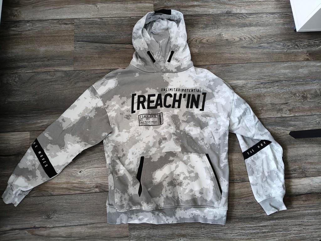 C&A Hoodie Grijs/Wit Camouflage Maat 170 (M), Kinderen en Baby's, Kinderkleding | Maat 170, Ophalen of Verzenden, Zo goed als nieuw