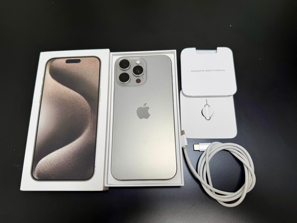 iPhone 15 Pro Max 256GB Natural Titanium – batterij 86% ZGAN, Telecommunicatie, Mobiele telefoons | Apple iPhone, 86 %, IPhone 15 Pro Max