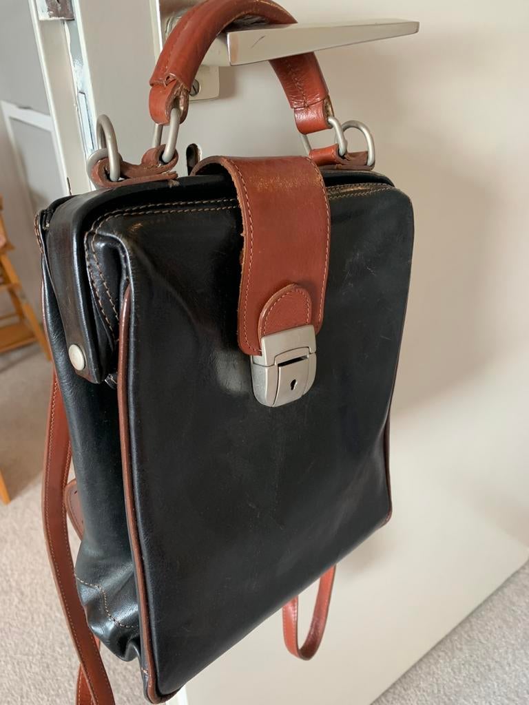 Leren rugtas, Ophalen of Verzenden, Zo goed als nieuw