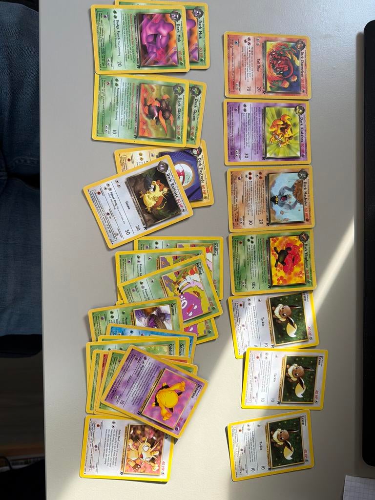 Set team rocket kaarten, Ophalen of Verzenden, Gebruikt, Meerdere kaarten