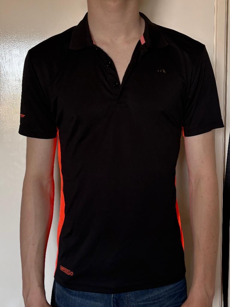 Dunlop Shirt Polo - Maat S - Aerodry - zwart oranje, Zwart, Ophalen of Verzenden, Zo goed als nieuw, Dunlop