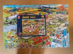Zgan Jan van Haasteren puzzel 1500 st 01488 De vliegshow, Ophalen of Verzenden, 500 t/m 1500 stukjes, Zo goed als nieuw, Legpuzzel