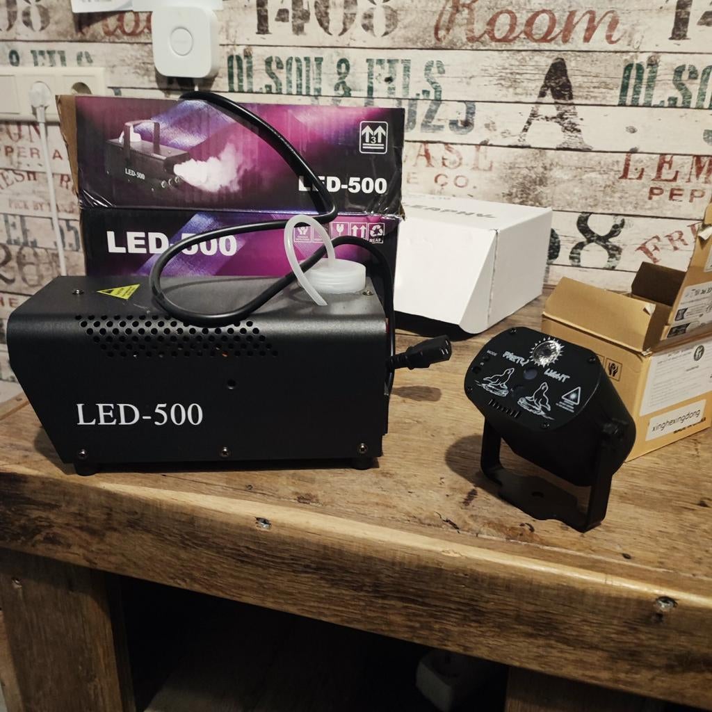 Rookmachine LED-500 met Laser Licht en Vloeistof, Muziek en Instrumenten, Licht en Laser, Ophalen of Verzenden, Nieuw, Rookmachine