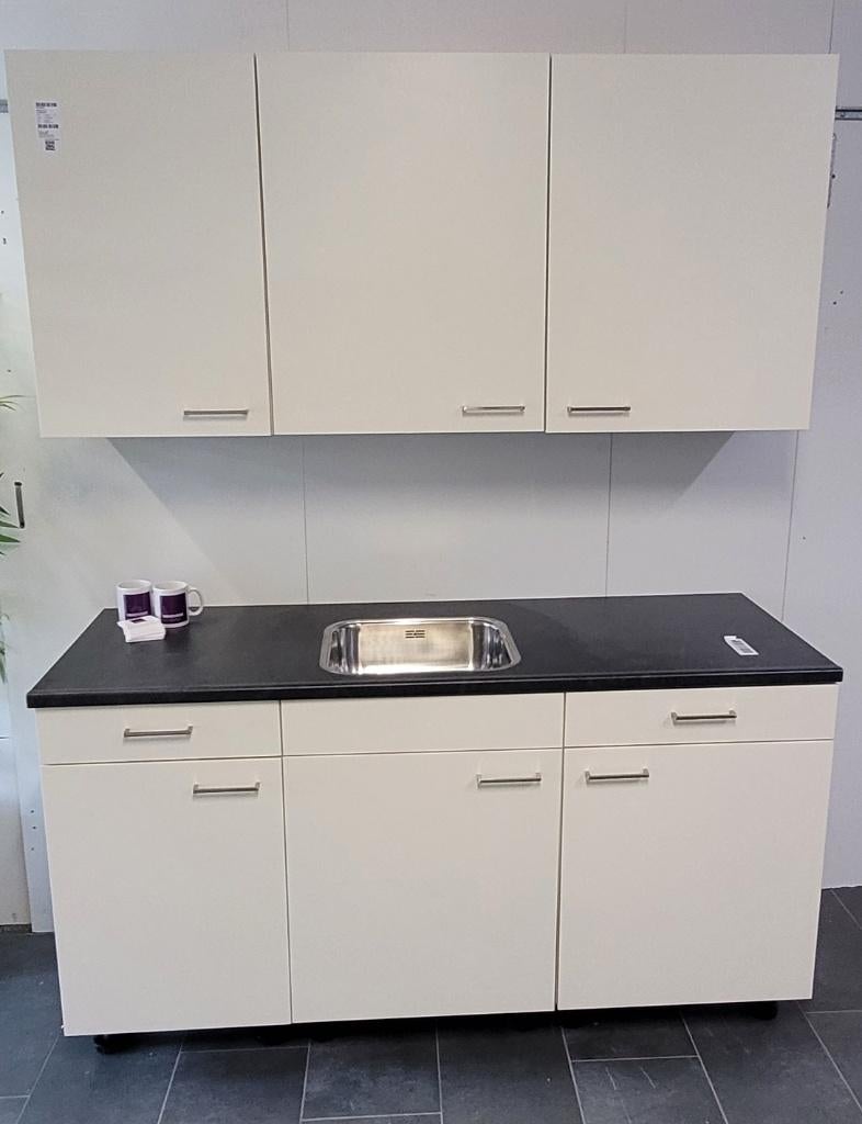 NIEUWE Bruynzeel keuken ca. 170 cm / INNOVARE OUTLET, Huis en Inrichting, Enkelwandige keuken, Zo goed als nieuw, Kunststof, Crème