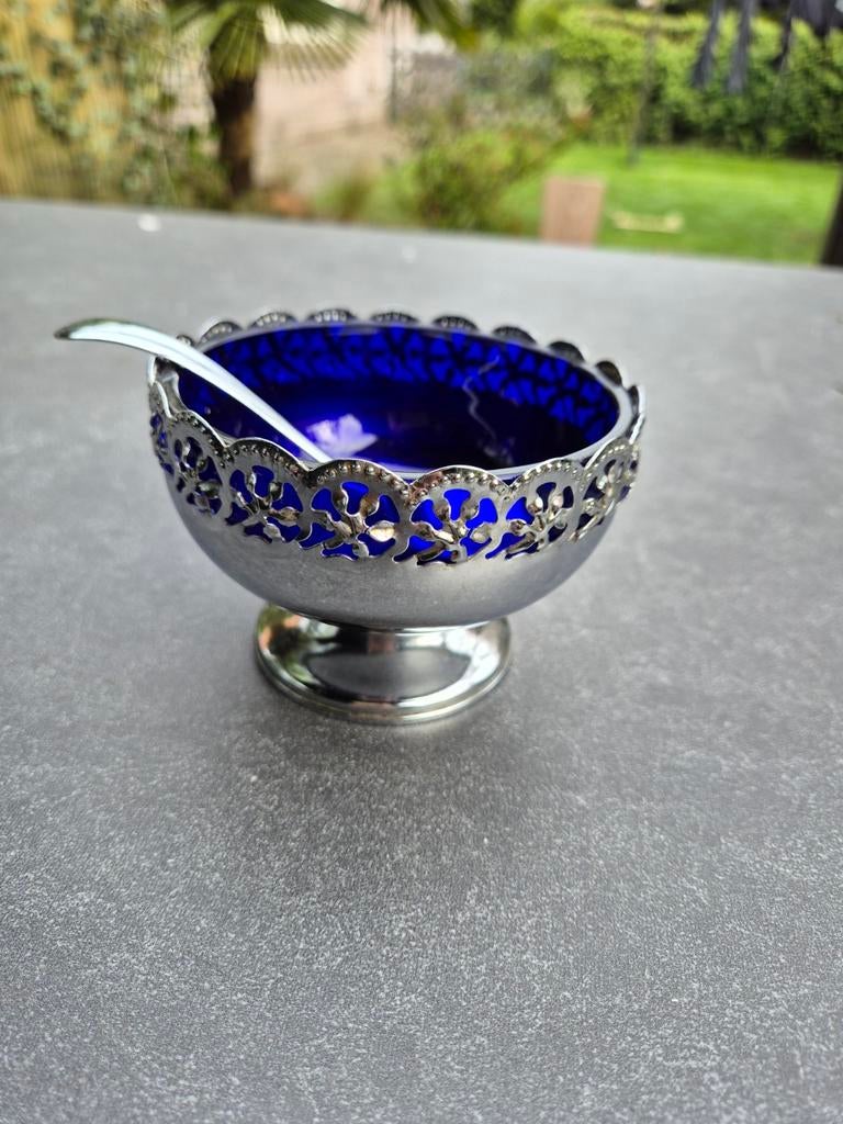 Verzilverd suikerpotje, Antiek en Kunst, Ophalen of Verzenden