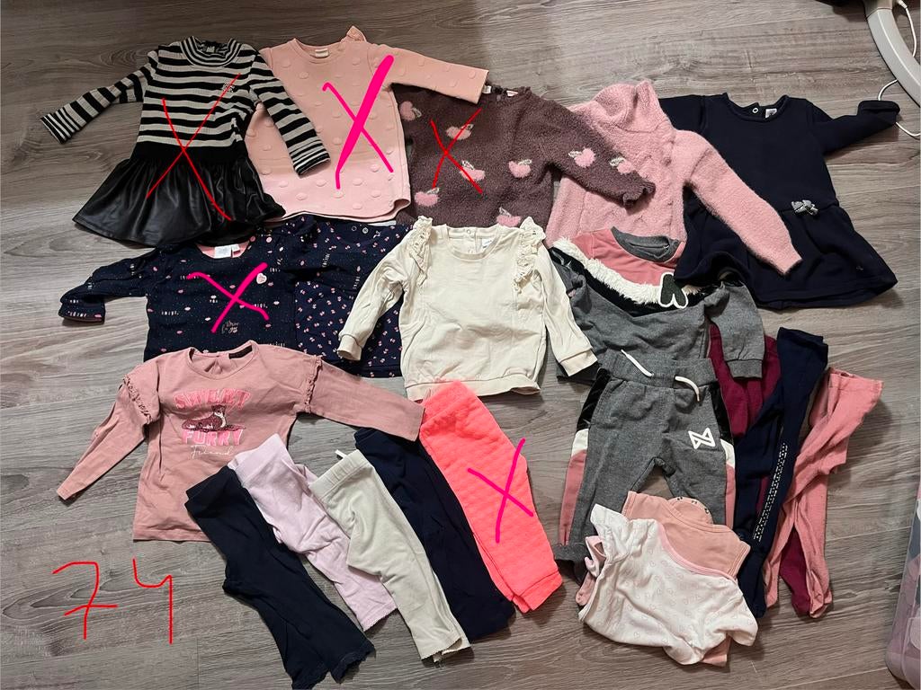 Meisjes winterkleding pakket - 16 stuks, Ophalen of Verzenden, Zo goed als nieuw, Maat 74