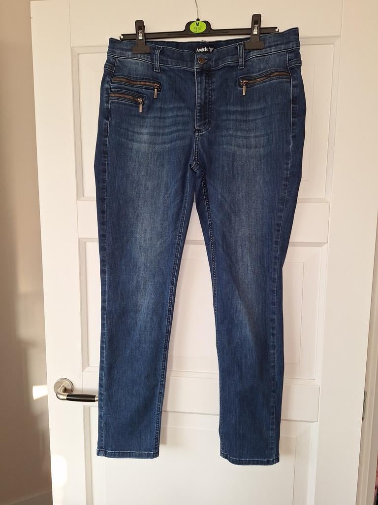 Spijkerbroek Angels mt 44 Malu Zip jeans, Blauw, Ophalen of Verzenden, Zo goed als nieuw, Angels