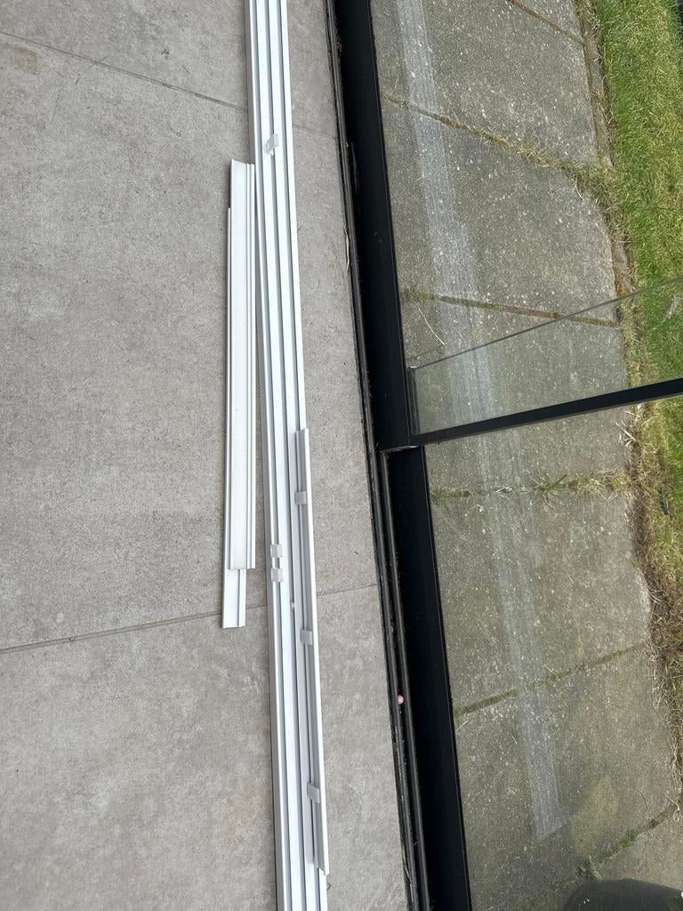 Paneelgordijnen rails 132 cm, Ophalen, Gebruikt, 100 tot 150 cm, Wit