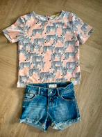 Brian & nephew Leopard print mooi shirtje maar 128, Kinderen en Baby's, Kinderkleding | Maat 128, Verzenden, Zo goed als nieuw