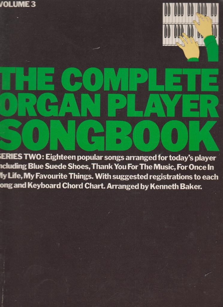 KENNETH BAKER - THE COMPLETE ORGAN PLAYER SONGBOOK, Muziek en Instrumenten, Gebruikt, Ophalen of Verzenden, Artiest of Componist