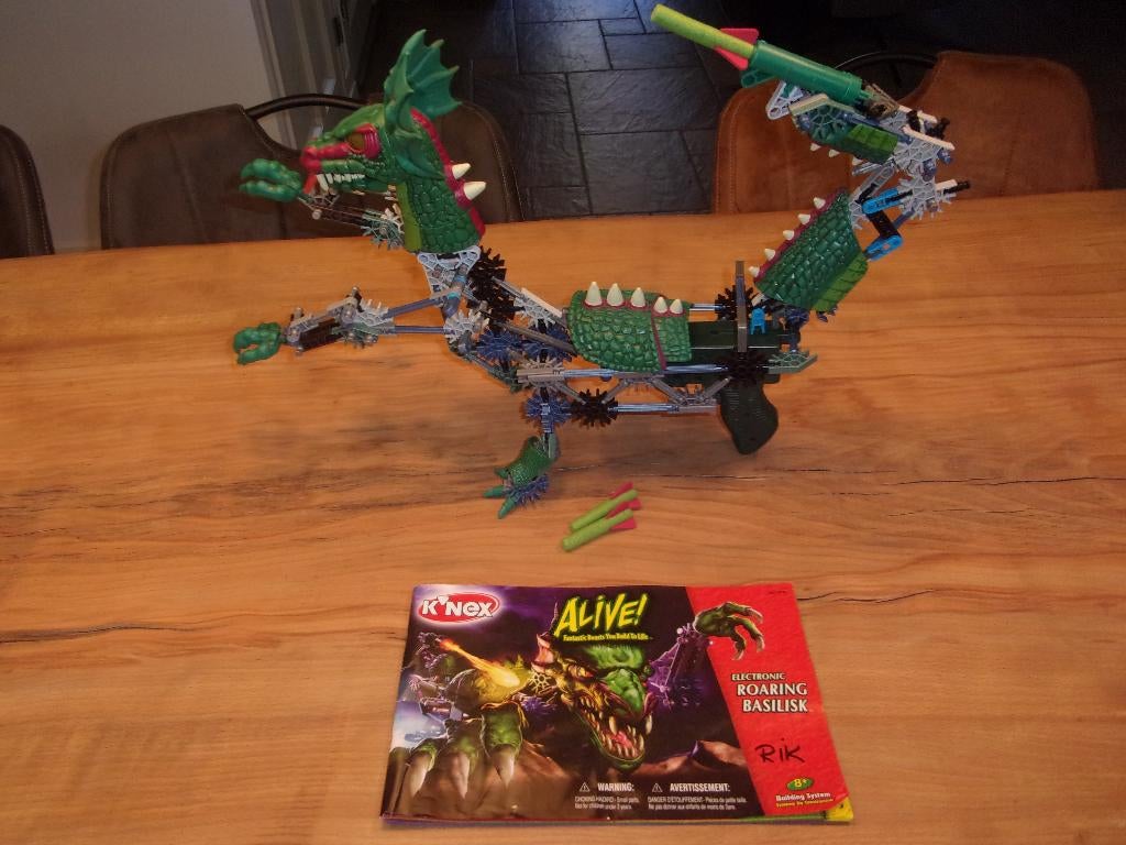 K'NEX ALIVE Electronic Roaring Basilisk 13053/63182, Ophalen of Verzenden, Zo goed als nieuw, K'nex