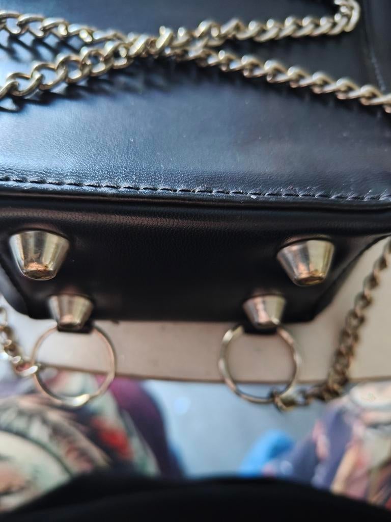 Doodskist tas met spinnenweb en ketting gothic coffin rugtas, Ophalen of Verzenden