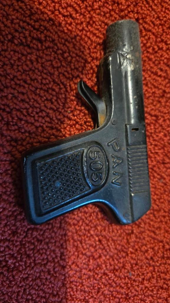 Kinderpistool pan 505 knalkurkpistool, Ophalen of Verzenden, Landmacht, Hulzen of Bodemvondsten