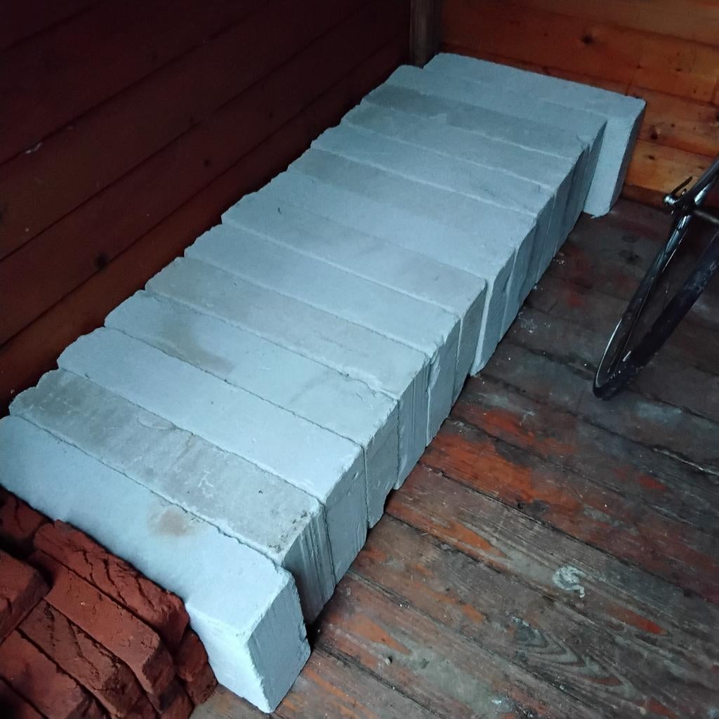 14 gipsblokken lijmblokken, Doe-het-zelf en Verbouw, Metselstenen, Ophalen, Bakstenen