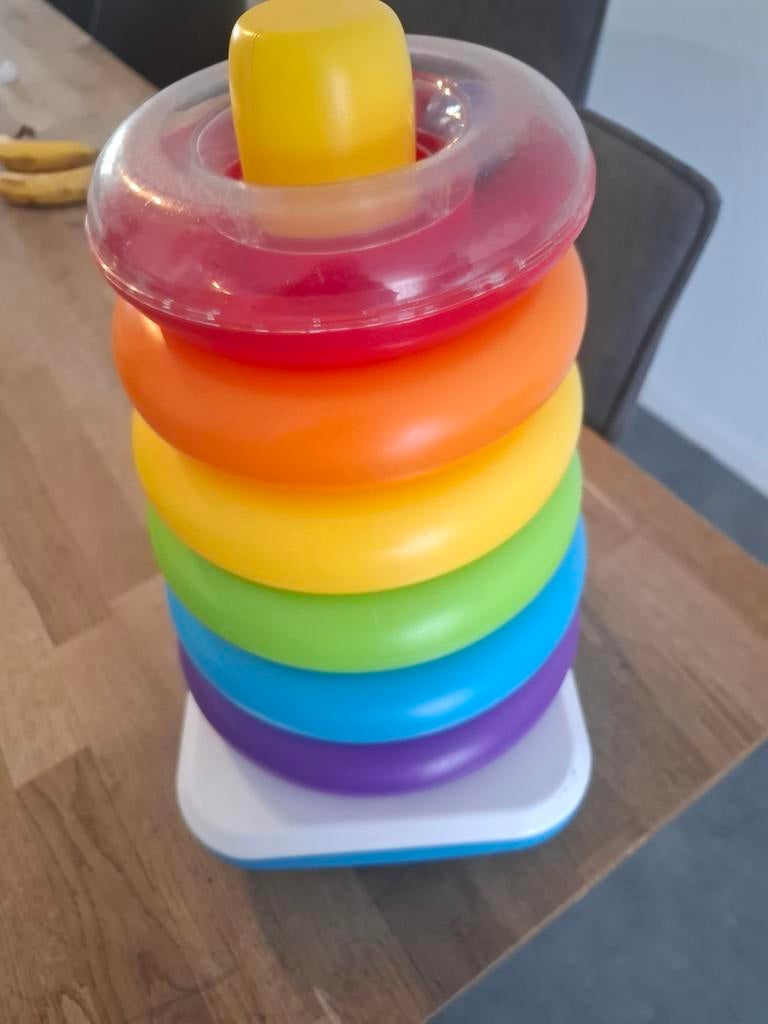Fisher-Price Regenboog Ringen Stapeltoren Baby Speelgoed, Ophalen, Zo goed als nieuw, Overige typen
