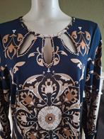 K-Design K Design jurk blauw bruin L, K-design, Maat 42/44 (L), Zo goed als nieuw, Knielengte