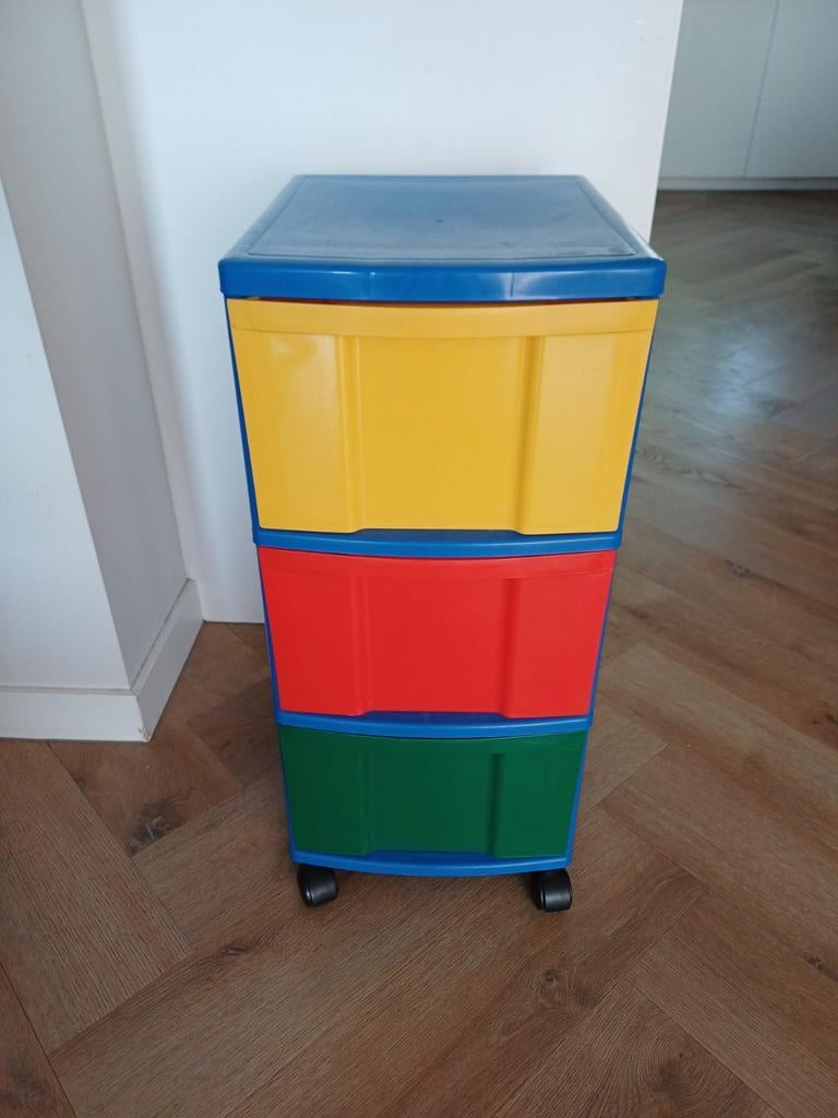 Gebruikte ladekast op wieltjes - 66x30x38cm, Gebruikt, Minder dan 50 cm, Ophalen, Minder dan 90 cm