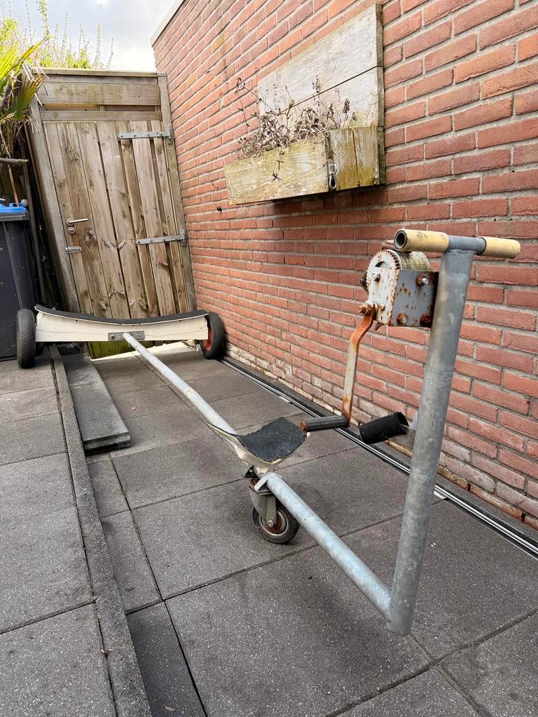 Handtrailer / strandtrailer 3,5m voor (zeil)bootjes tot 4m, Watersport en Boten, Ophalen, Zo goed als nieuw, Overige typen