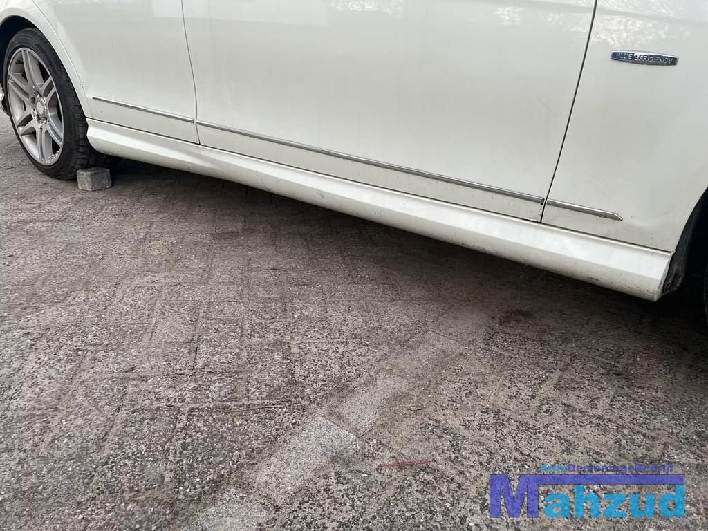 MERCEDES C KLASSE W204 WIT 650 rechts zijskirt AMG 2007-2011, Gebruikt, Mercedes-Benz AG, Mercedes-Benz, Ophalen of Verzenden