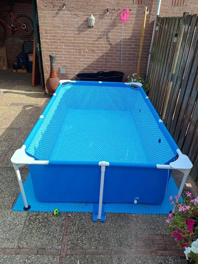 Ruim zwembad - 1 zomer gebruikt, Tuin en Terras, Zwembaden, 200 tot 300 cm, 80 tot 120 cm, Ophalen of Verzenden, Zo goed als nieuw