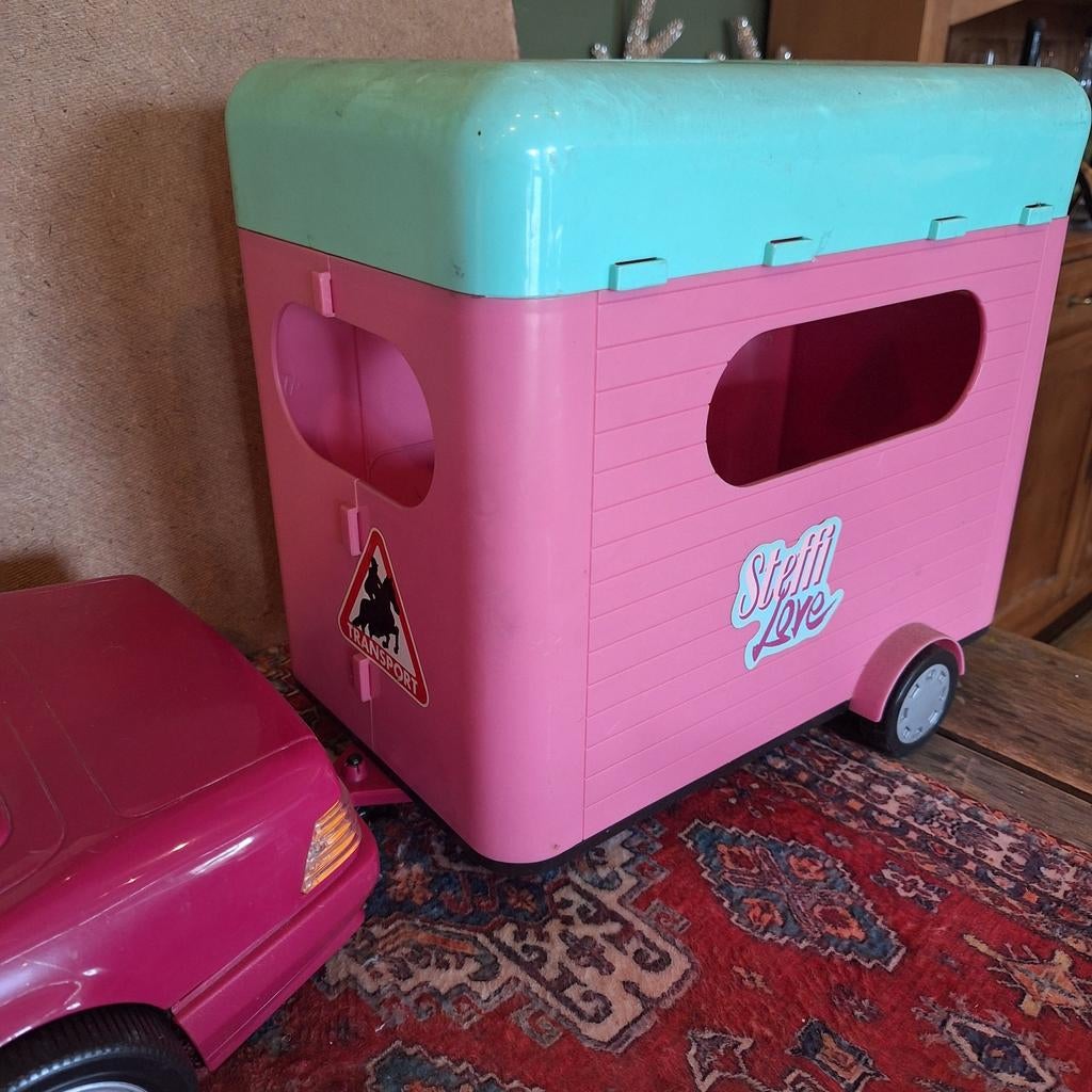 Steffie Love paardentrailer met 3 paarden - Z.G.A.N., Ophalen of Verzenden, Zo goed als nieuw