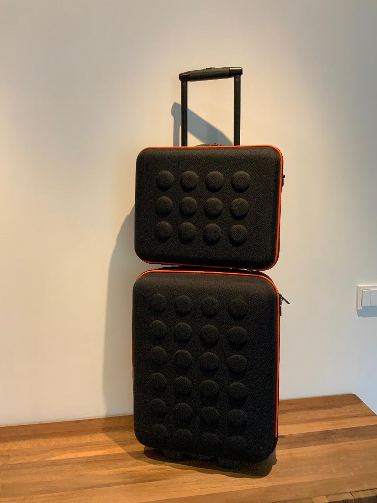 Handbagage set, koffer en tas, Sieraden, Tassen en Uiterlijk, Koffers, Overige materialen, 50 tot 60 cm, Ophalen of Verzenden