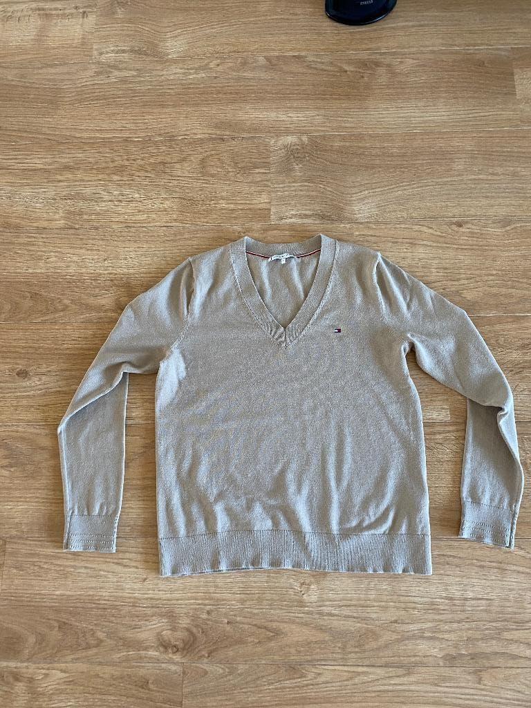 Tommy Hilfiger trui, beige, maat S, Beige, Ophalen of Verzenden, Maat 36 (S), Gedragen
