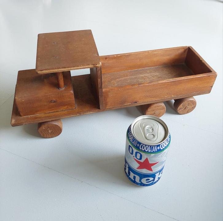 Houten Auto 40cm Speelgoed Vrachtauto Brocante Vintage, Kinderen en Baby's, Speelgoed | Houten speelgoed, Ophalen of Verzenden