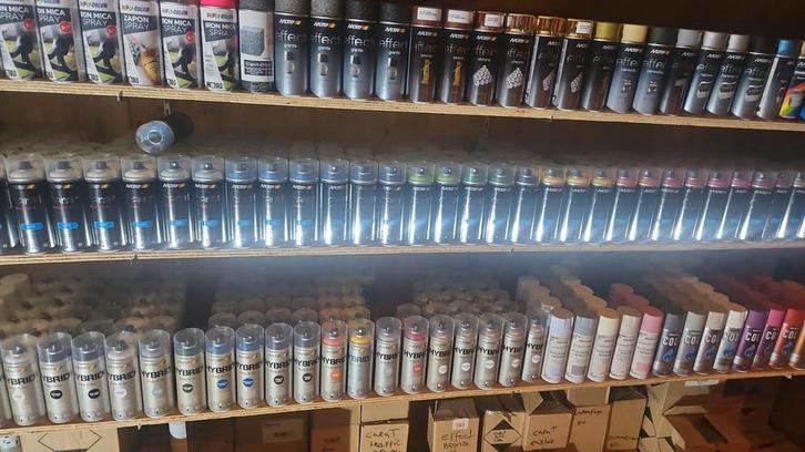 Spuitbussen MoTip, Dupli-Color - Verf, Lak, Beits, Doe-het-zelf en Verbouw, Verf, Beits en Lak, Nieuw, Beits, Ophalen of Verzenden