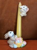 Konijnen Beeldje Pasen Konijn met Kaars, Nieuw, Ophalen of Verzenden, Nieuw, Dier