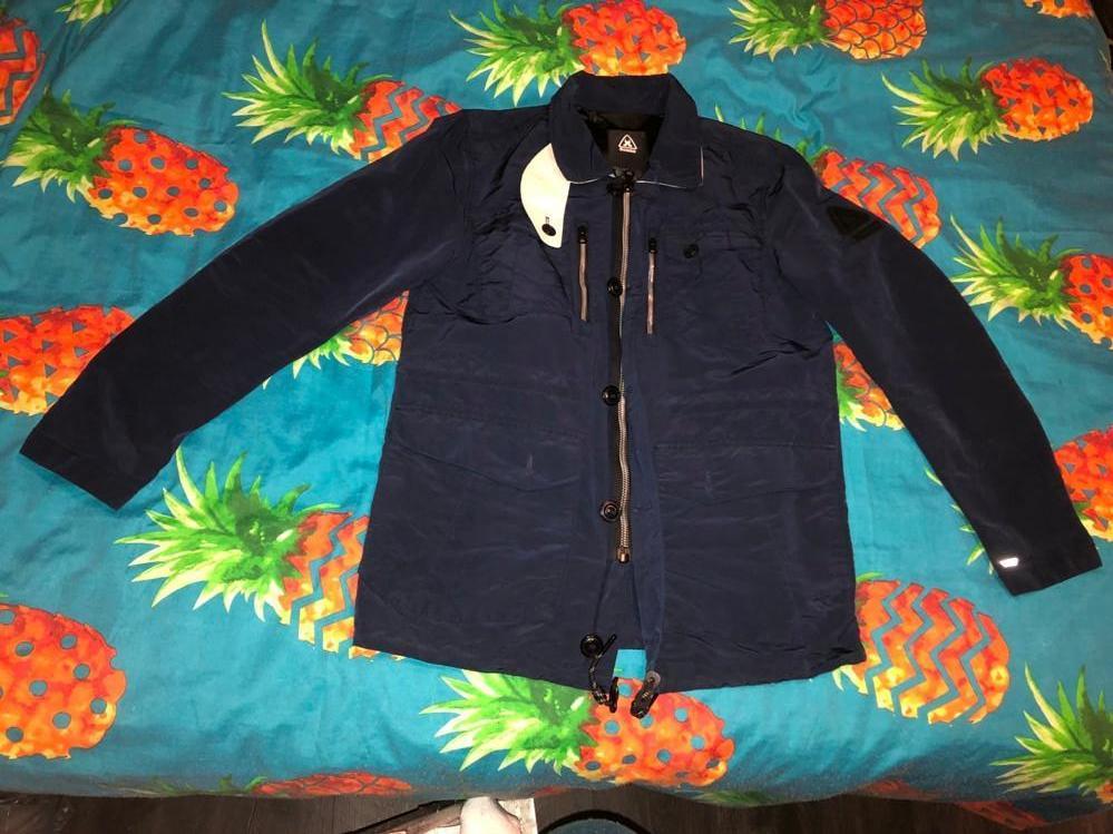 blauwe jas mcgregor mc gregor maat L/M, Ophalen, Zo goed als nieuw, Maat 52/54 (L), Blauw