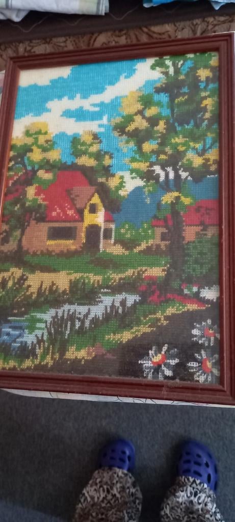 Geborduurde schilderijen, Ophalen, Minder dan 50 cm, Schilderij, Minder dan 50 cm