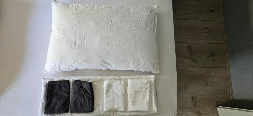 Van der Valk at Home Kussens - Microfiber, 60x90 cm, Ophalen, Eenpersoons, Wit, Zo goed als nieuw